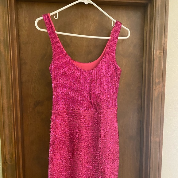 Pink Sequin Gown - Picture 1 of 5